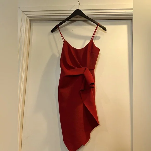 knee length dresses for ladies Senora Halter Sequin Mini Dress Red M